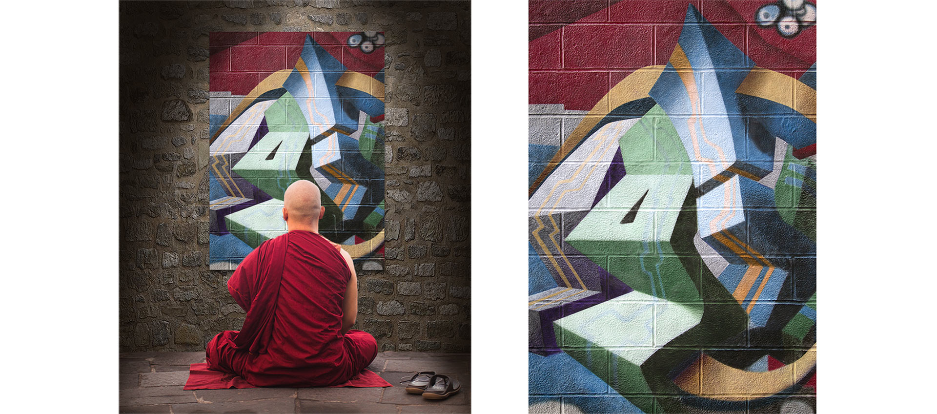 A cinder block wall that wants to be the life of the party--by Nolan Haan