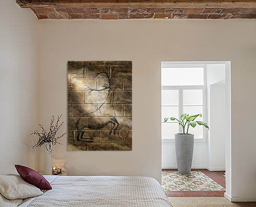 Urban cave painting: wounded stag